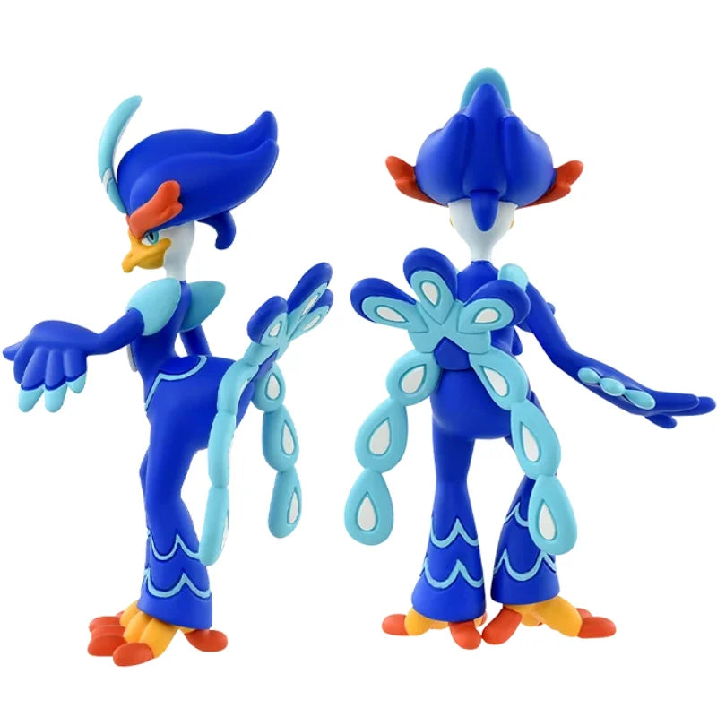 Sélection de figurines Pokémon variées incluant des Pokémon emblématiques, des formes de Teracristal et des dresseurs.
