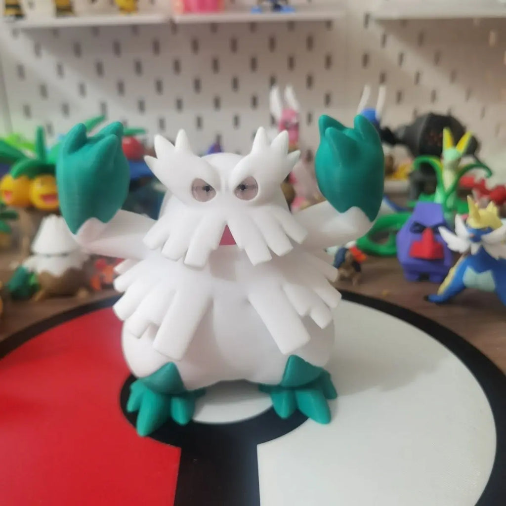 Figurines Pokémon de Blizzi, Blizzaroi et sa forme Méga-Blizzaroi.