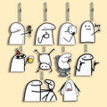 Lot Porte-Clés Flork Meme Humoristiques – Pendentifs Bonhomme Allumette Expressif