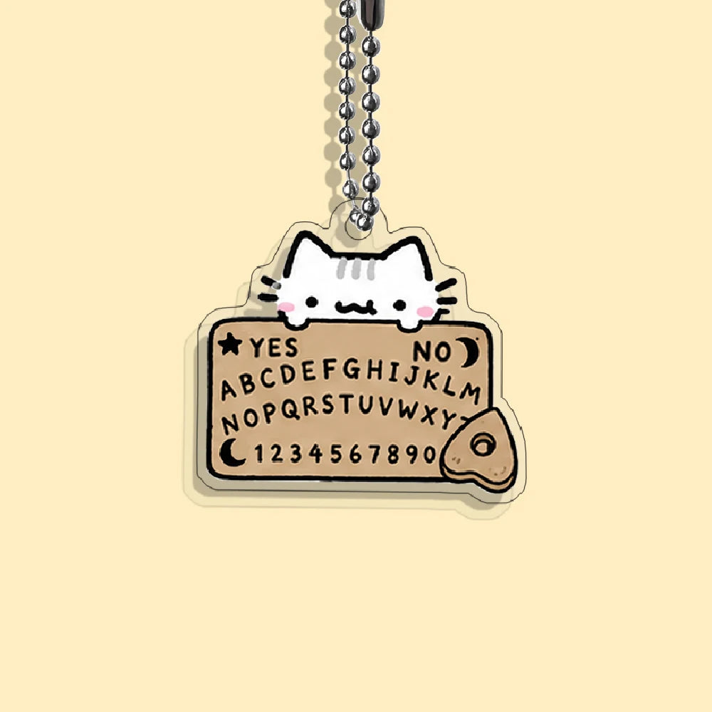 Lot Porte-Clés Chats Halloween – Pendentifs Citrouille, Fantôme & Sorcière Kawaii