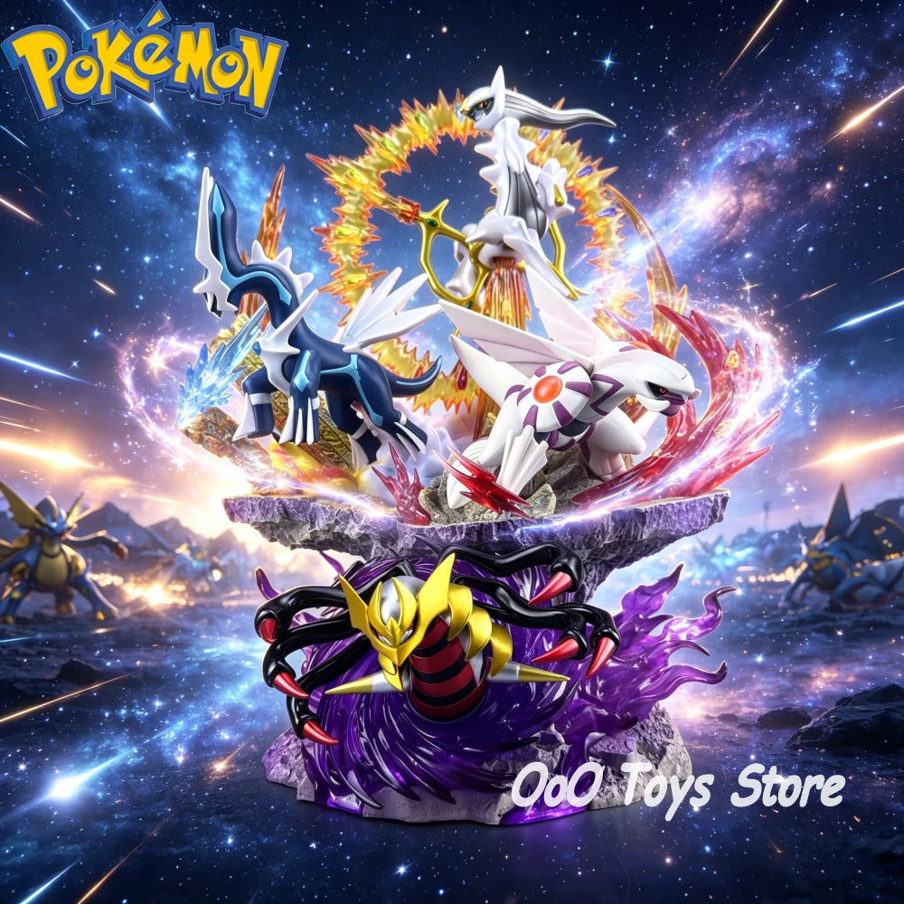 Statue Figurine Pokémon Légendaires Sinnoh - Arceus, Dialga, Palkia & Giratina (35cm)