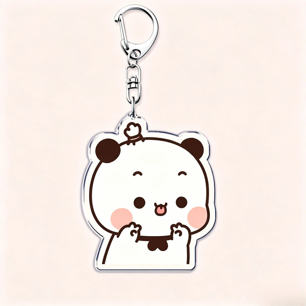 Porte-Clés Bubu Dudu Message Note – Pendentif Acrylique Humour & Cœur