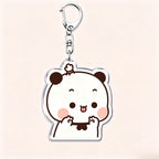 Porte-Clés Bubu Dudu Message Note – Pendentif Acrylique Humour & Cœur