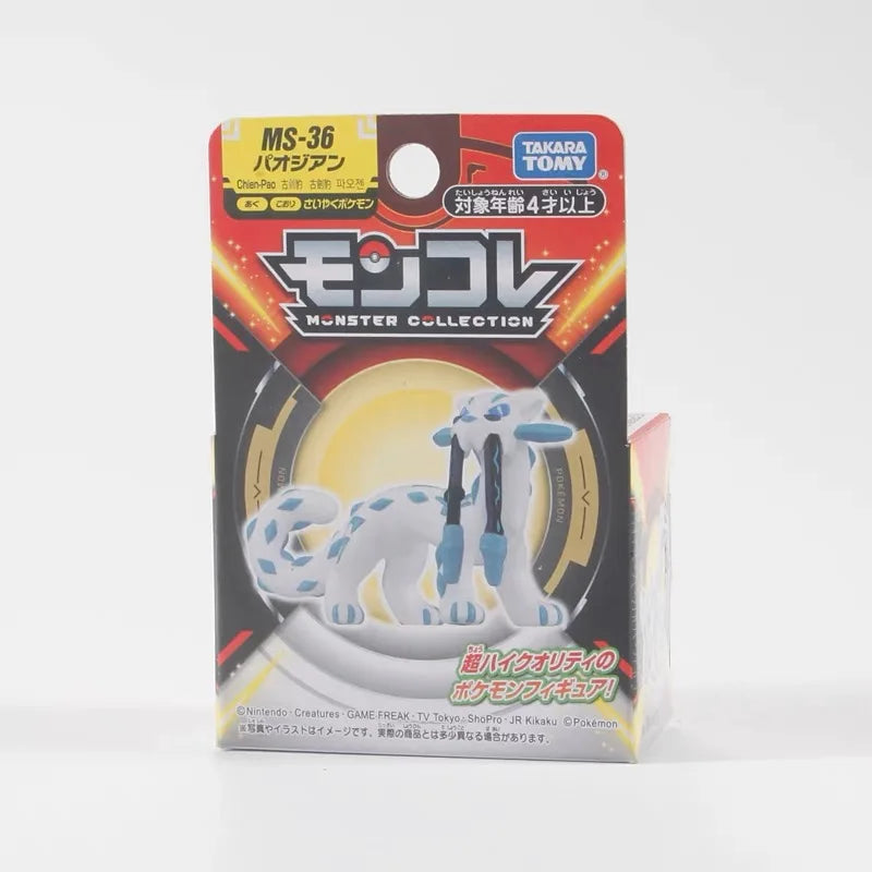 Sélection de figurines Pokémon variées incluant des Pokémon emblématiques, des formes de Teracristal et des dresseurs.