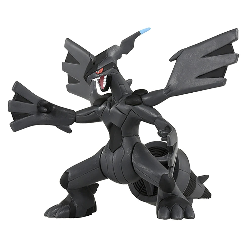 Figurine Pokémon officielle des célèbres Pokémon légendaires de la Réalité et de l'Idéal, Reshiram et Zekrom.