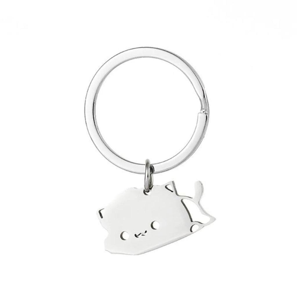 Duo Porte-Clés Chats Métal Aimantés – Pendentif Encastrable Couple & Amitié