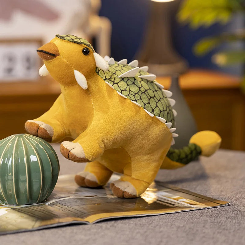 Peluche Dinosaure Réaliste Colore – Triceratops, Diplodocus & Stegosaure