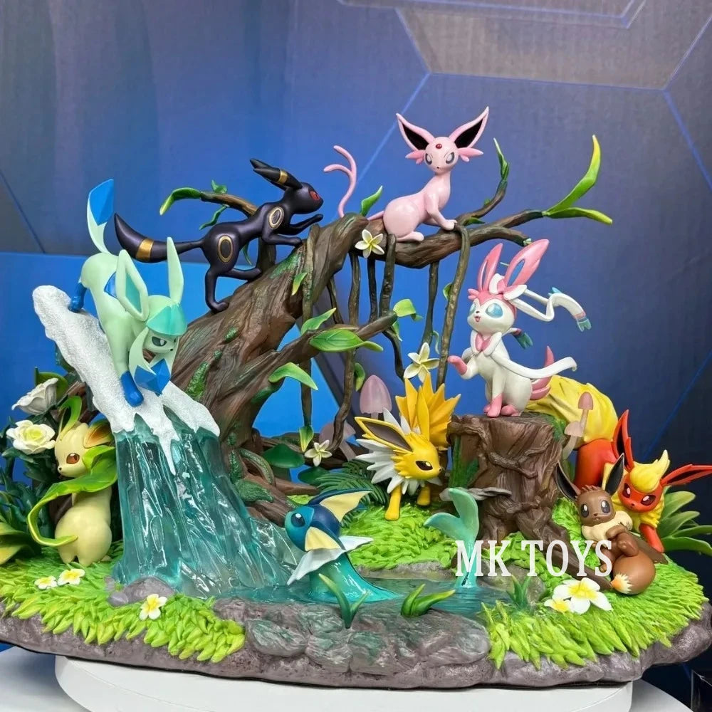 Statue Figurine Pokémon Grand Diorama Évolutions Évoli (27cm)