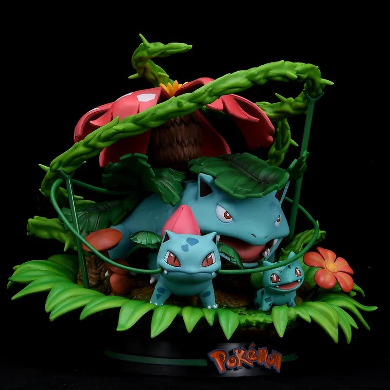Statue Figurine Pokémon Évolution Florizarre - Effet Forêt Botanique