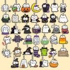 Lot Porte-Clés Chats Halloween – Pendentifs Citrouille, Fantôme & Sorcière Kawaii