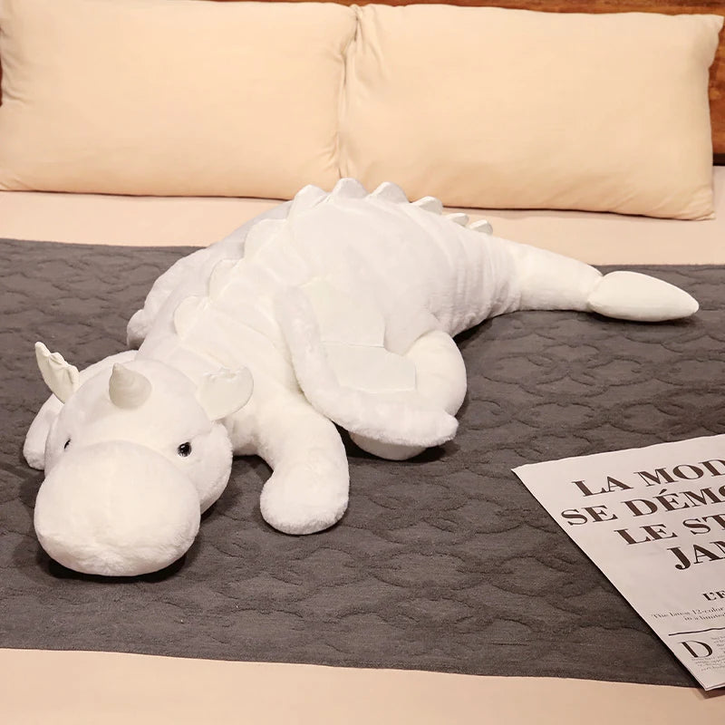 Peluche Licorne Géante 150cm Allongée – Grand Doudou Dragon Moelleux