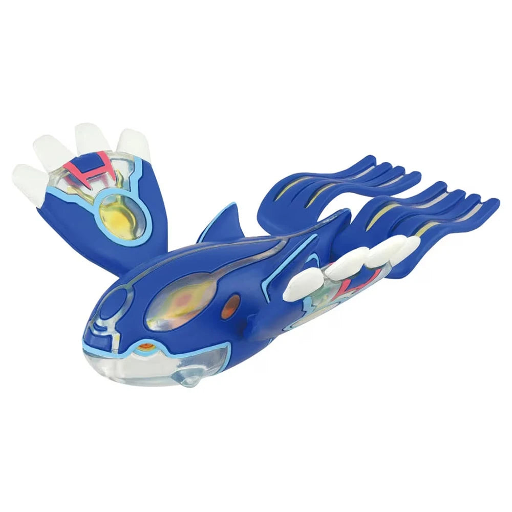 Figurine Pokémon officielle des formes ancestrales Primo-Kyogre et Primo-Groudon.
