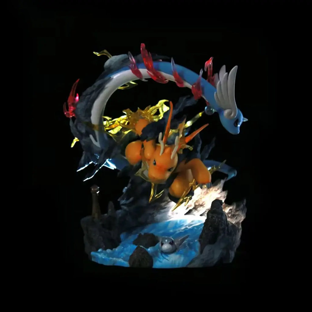 Statue Figurine Pokémon Évolution Dracolosse - Minidraco & Draco (30cm)