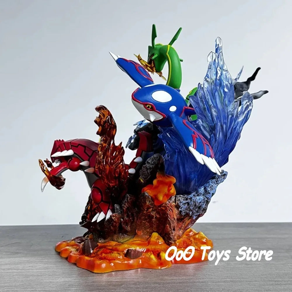 Statue Figurine Pokémon Légendaires Hoenn - Rayquaza, Groudon & Kyogre (35cm)