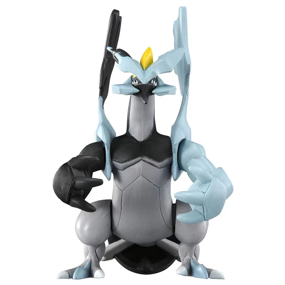 Figurine Pokémon officielle de Kyurem Blanc et Kyurem Noir, Pokémon légendaires d'Unys.