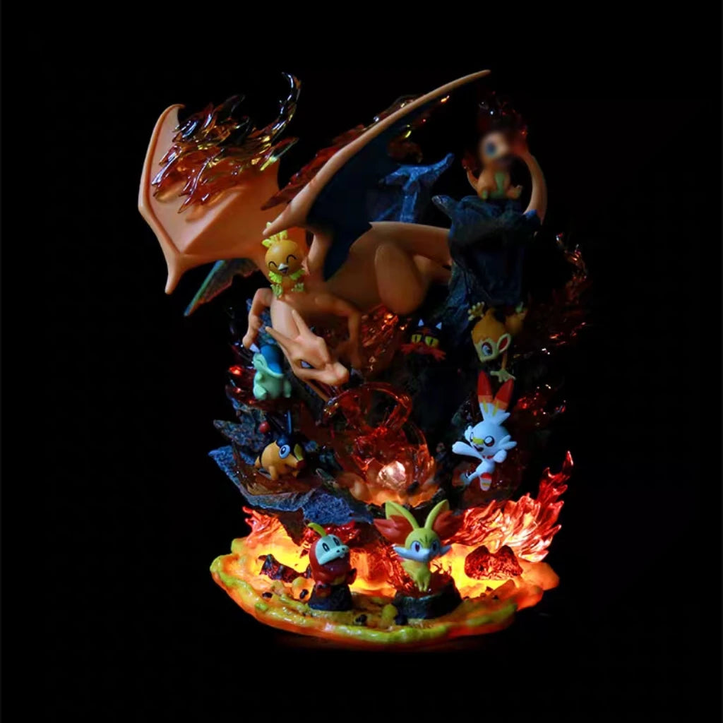 Statue Figurine Pokémon Dracaufeu & Starters Feu32 cm()