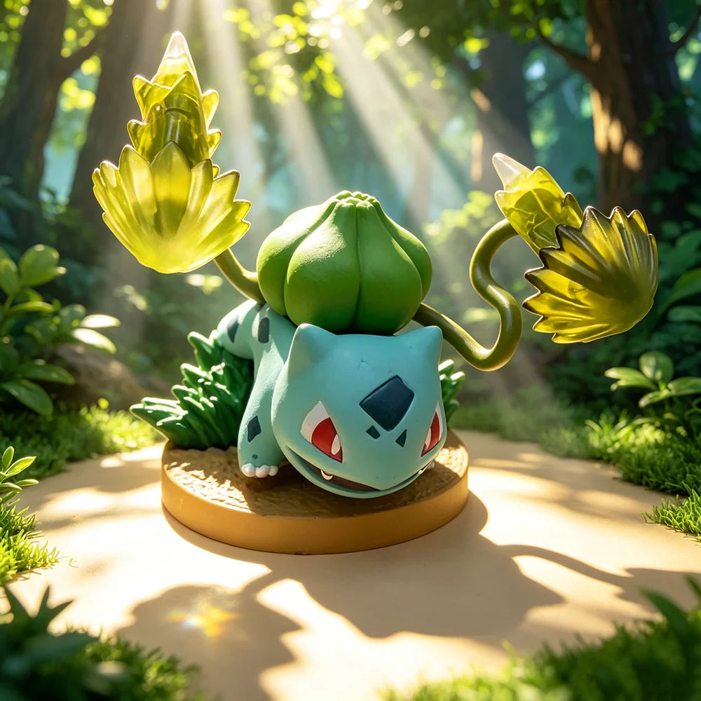 Lot de figurines Pokémon de collection avec des effets de cristal et d'attaques translucides