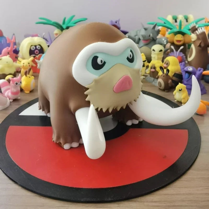 Figurine Pokémon de Mammochon, idéale pour compléter votre collection de Pokémon de type Glace et Sol.