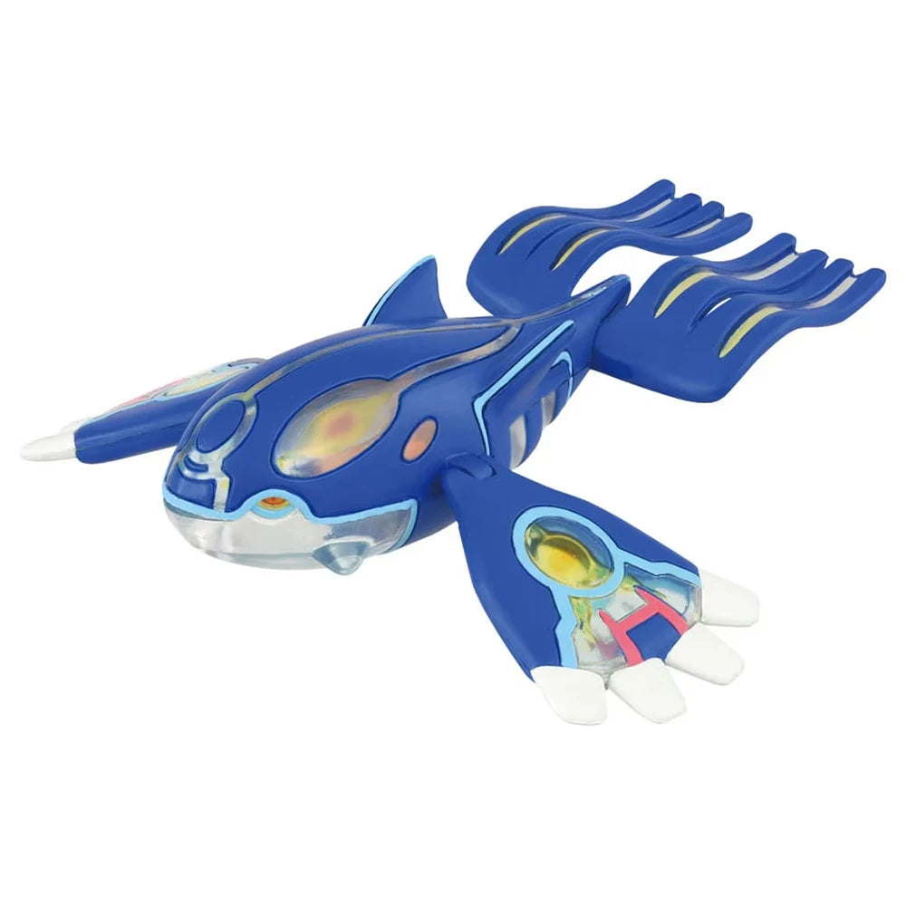 Figurine Pokémon officielle des formes ancestrales Primo-Kyogre et Primo-Groudon.