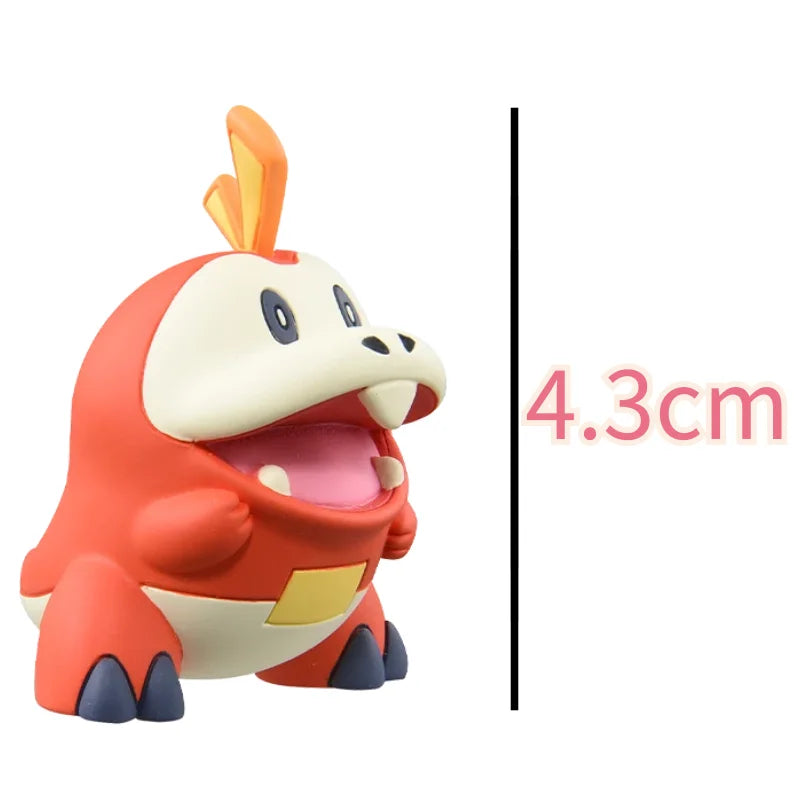 Sélection de figurines Pokémon variées incluant des Pokémon emblématiques, des formes de Teracristal et des dresseurs.