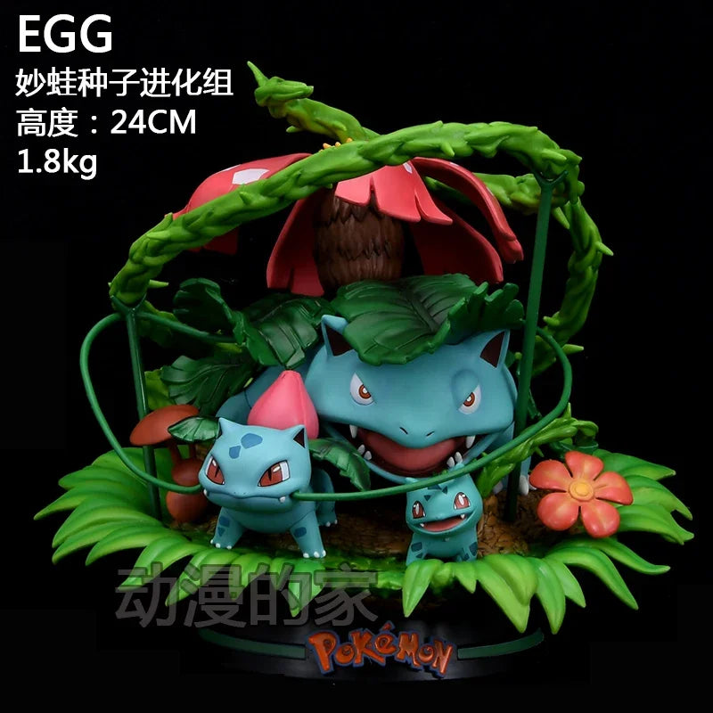 Statue Figurine Pokémon Évolution Florizarre - Effet Forêt Botanique