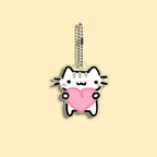 Lot Porte-Clés Chats Mèmes Internet – Pendentifs Illustration Chat Mignon & Drôle