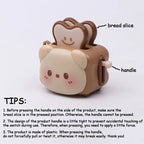 Porte-Clés Grille-Pain Toast Animaux – Pendentif Pop-Up Panda, Lapin & Ours