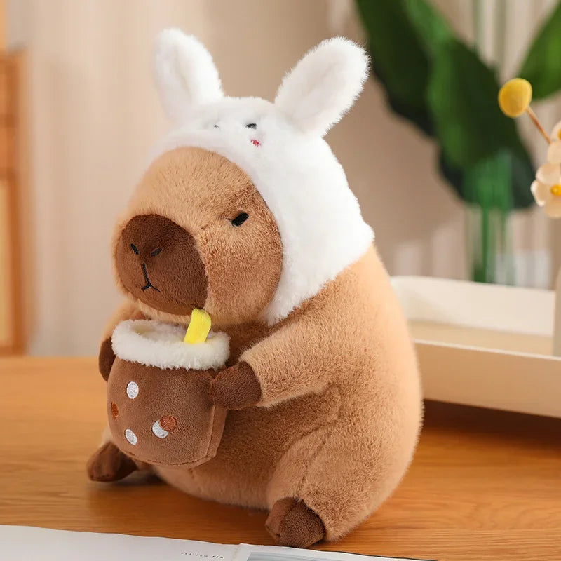 Peluche Capybara Déguisé Kawaii – Doudou Mignon Cosplay Toast, Licorne & Chapeau