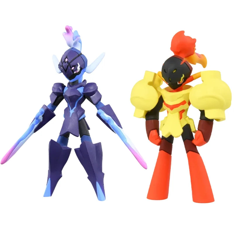 Sélection de figurines Pokémon variées incluant des Pokémon emblématiques, des formes de Teracristal et des dresseurs.