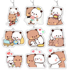 Porte-Clés Acrylique Bubu Dudu Amour – Pendentif Sac Bisou & Couronne